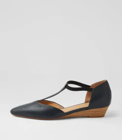 Women DIANA FERRARI Flats-Pepps Navy Natural Heel Leather Flat Shoes
