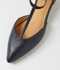 Women DIANA FERRARI Flats-Pepps Navy Natural Heel Leather Flat Shoes