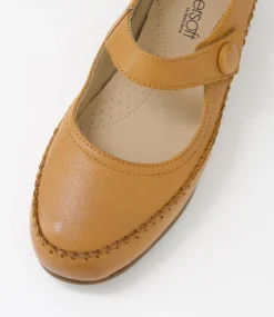 Women SUPERSOFT Comfort|Mary Janes-Peregrine New Tan Leather Flat Shoes