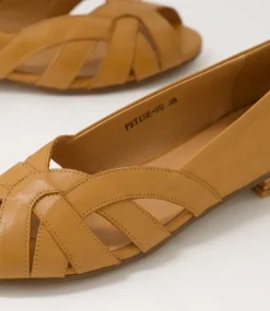 Women SUPERSOFT Comfort|Flats-Petise Dark Tan Leather Ballet Flats