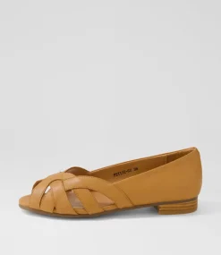 Women SUPERSOFT Comfort|Flats-Petise Dark Tan Leather Ballet Flats