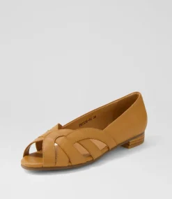 Women SUPERSOFT Comfort|Flats-Petise Dark Tan Leather Ballet Flats