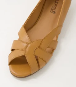 Women SUPERSOFT Comfort|Flats-Petise Dark Tan Leather Ballet Flats