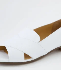 Women SUPERSOFT Flats-Petunia White Leather Flat Shoes