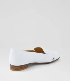 Women SUPERSOFT Flats-Petunia White Leather Flat Shoes