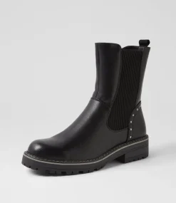 Women I LOVE BILLY Boots-Pewen Black Ankle Boots