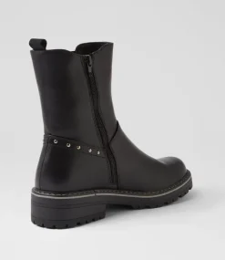 Women I LOVE BILLY Boots-Pewen Black Ankle Boots