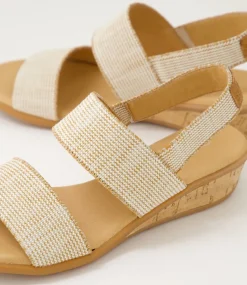 Women SUPERSOFT Heels|Sandals-Phaedra Natural Fabric Sandals