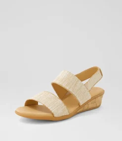 Women SUPERSOFT Heels|Sandals-Phaedra Natural Fabric Sandals