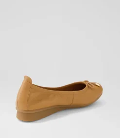 Women SUPERSOFT Comfort|Flats-Phillipe Dark Tan Leather Flat Shoes