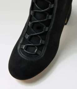 Women I LOVE BILLY Boots|Heels-Pimmie Black Microsuede Heels