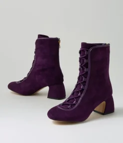 Women I LOVE BILLY Boots|Heels-Pimmie Purple Microsuede Heels