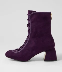 Women I LOVE BILLY Boots|Heels-Pimmie Purple Microsuede Heels