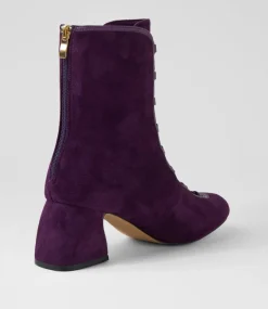 Women I LOVE BILLY Boots|Heels-Pimmie Purple Microsuede Heels