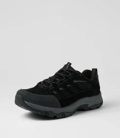 COLORADO Casuals-Pino Black Suede Lace Up Flats