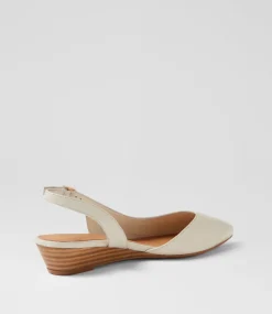 Women DIANA FERRARI Flats-Pleeza Cream Leather Flat Shoes