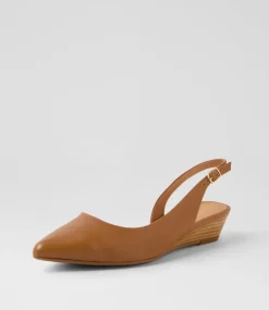 Women DIANA FERRARI Flats-Pleeza Dark Tan Natural Leather Flat Shoes