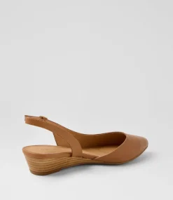 Women DIANA FERRARI Flats-Pleeza Dark Tan Natural Leather Flat Shoes