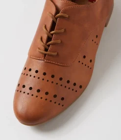 Women I LOVE BILLY Flats-Polben Tan Flat Shoes