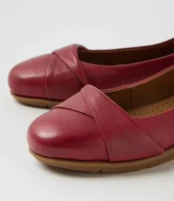 Women SUPERSOFT Comfort|Flats-Posh Cherry Leather Flat Shoes