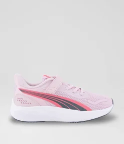 PUMA Sport School Shoes-Pounce Lite Junior Pink White Sneakers