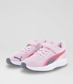 PUMA Sport School Shoes-Pounce Lite Junior Pink White Sneakers