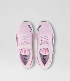 PUMA Sport School Shoes-Pounce Lite Junior Pink White Sneakers