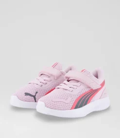 PUMA Sport School Shoes-Pounce Lite Toddler Pink White Sneakers