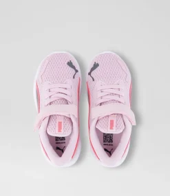 PUMA Sport School Shoes-Pounce Lite Toddler Pink White Sneakers