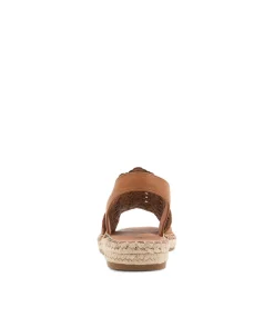 Women SUPERSOFT Comfort|Espadrilles-Precho Dark Tan Leather Sandals