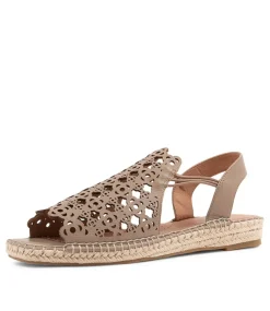 Women SUPERSOFT Comfort|Espadrilles-Precho Dark Taupe Leather Sandals