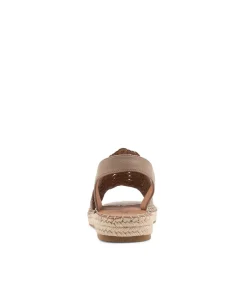 Women SUPERSOFT Comfort|Espadrilles-Precho Dark Taupe Leather Sandals