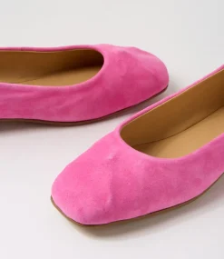 Women TOP END Flats-Prella Lipstick Suede Ballet Flats