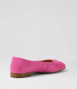 Women TOP END Flats-Prella Lipstick Suede Ballet Flats