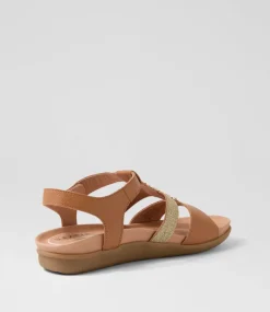 Women SUPERSOFT Comfort|Flats-Presten Dark Tan Leather Sandals