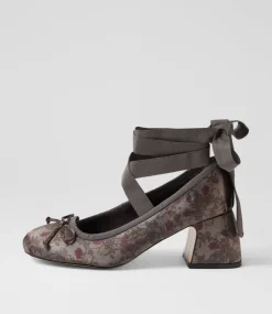 Women I LOVE BILLY Heels-Princesca Slate Haze Satin Heels