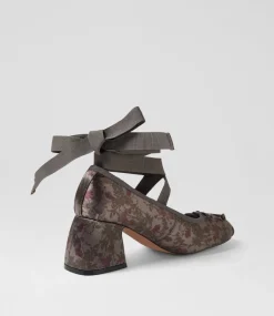 Women I LOVE BILLY Heels-Princesca Slate Haze Satin Heels