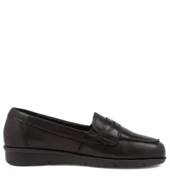 Women SUPERSOFT Comfort|Loafers-PUNIS SU BLACK BLACK SOLE LEATHER