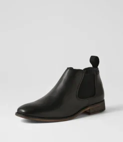C88 by COLORADO Boots|Casuals-Qita Black Washed Sole Chelsea Boots