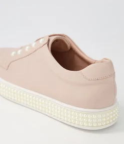 Women TOP END Sneakers-Quempo Dusty Pink Leather Sneakers