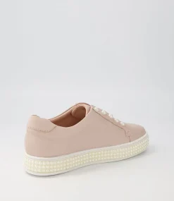 Women TOP END Sneakers-Quempo Dusty Pink Leather Sneakers