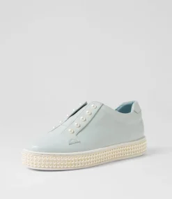 Women TOP END Sneakers-Quempo Pale Blue Leather Sneakers