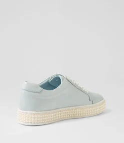Women TOP END Sneakers-Quempo Pale Blue Leather Sneakers