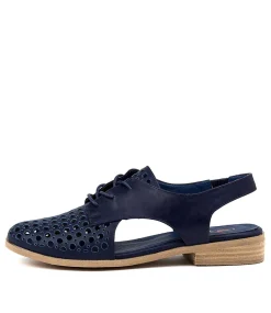 Women I LOVE BILLY Flats-QUIBBLET NAVY SMOOTH