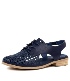 Women I LOVE BILLY Flats-QUIBBLET NAVY SMOOTH