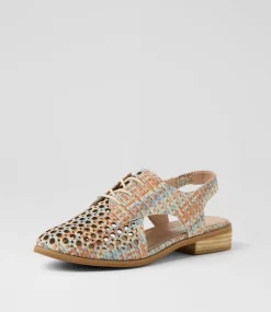 Women I LOVE BILLY Flats-Quibblet Tan Hatch Flat Shoes