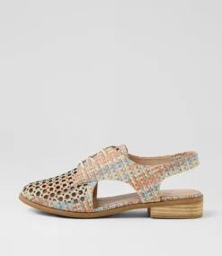 Women I LOVE BILLY Flats-Quibblet Tan Hatch Flat Shoes
