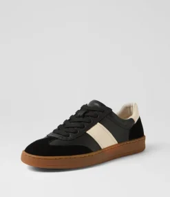 Women DIANA FERRARI Sneakers-Quincy Black Cream Mix Sneakers