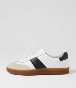 Women DIANA FERRARI Sneakers-Quincy White Navy Mix Sneakers