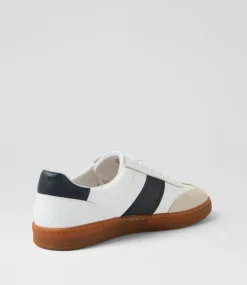 Women DIANA FERRARI Sneakers-Quincy White Navy Mix Sneakers